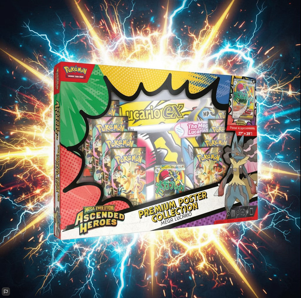 Pokémon TCG Mega Evolution Ascended Heroes Premium Poster Collection – Mega Lucario